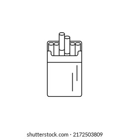 Smoking cigarette icon. Unhealthy, nicotine, smelly. The vector illustration can be used for topics like rest, bad habits, tobacco