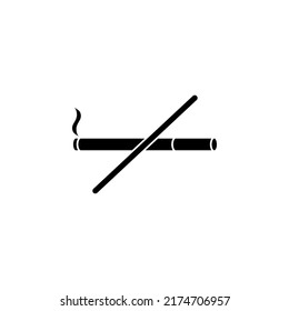 Smoking cigarette icon. Unhealthy, nicotine, smelly. The vector illustration can be used for topics like rest, bad habits, tobacco