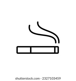 Icono de cigarrillo de tabaco. Poco saludable, nicotina, maloliente. Concepto de adicción. La ilustración vectorial se puede usar para temas como descanso, malos hábitos, tabaco