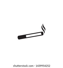Smoking cigarette icon vector. Flat design style on white background. Smoking logo illustration.