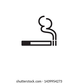 Smoking cigarette icon vector. Flat design style on white background. Smoking logo illustration.