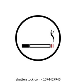 Smoking Cigarette Icon Vector Illustration - Vector