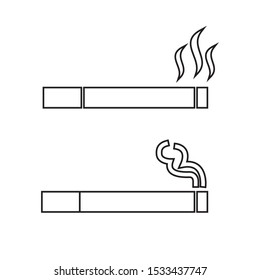 Smoking Cigarette Icon Vector Illustration