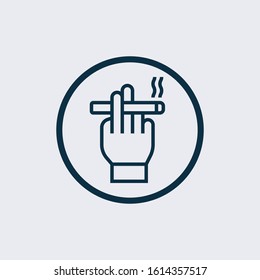 Smoking Cigarette Icon Vector Illustration