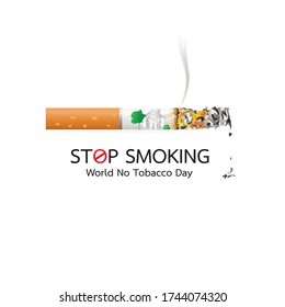 Smoking Cigarette Icon Vector Illustration