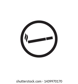 Smoking Cigarette icon vector. Smoking symbol illustration. Flat design style on white background.
