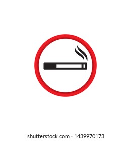 Smoking Cigarette icon vector. Smoking symbol illustration. Flat design style on white background.