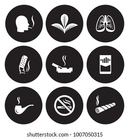 Smoking, cigarette icons set