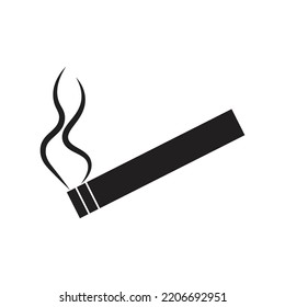 Smoking Cigarette Line Icon. Unhealthy, Nicotine, Smell. Addiction Concept. Vector Illustration Can Be Used For Topics Like Break, Bad Habit, Tobacco