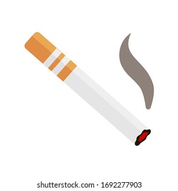 Smoking Cigarette on white background.	EPS 10.