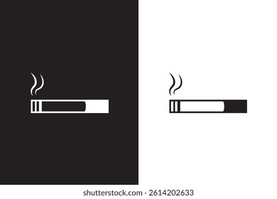 Smoking Cigarette Sign Isolated Line Icon Style Design. Simple Vector Illustration
