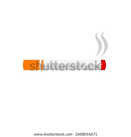 smoking cigarette -simple vector icon	