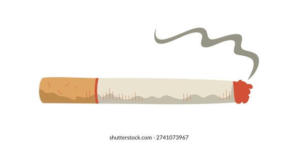 Smoking cigarette with smoke rising
