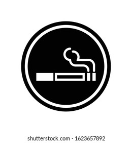 Smoking Cigarette Symbol Icon Vector Illustration