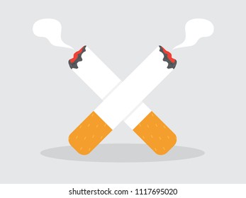 Smoking cigarette vector illustration