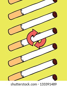 Smoking cigarettes addiction