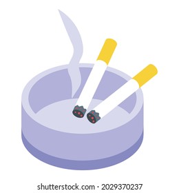 Smoking cigarettes icon isometric vector. Stop cigarette. Toxic tobacco