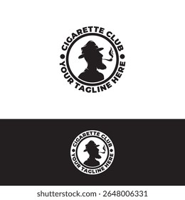 Modelo de design de logotipo de cigarros de fumar