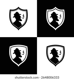 Modelo de design de logotipo de cigarros de fumar
