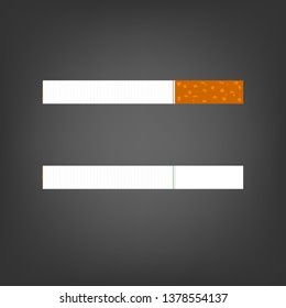 smoking cigarettes on a black surface