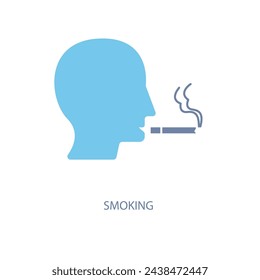 smoking concept line icon. Simple element illustration. smoking concept outline symbol design.