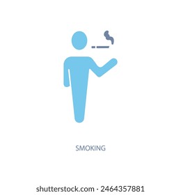 smoking concept line icon. Simple element illustration. smoking concept outline symbol design.