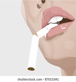 Smoking is damaging to health. EPS10