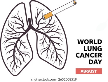Smoking Destroys Lungs and Earth Illustration Vector