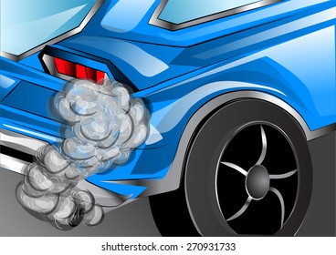 smoking exhaust.