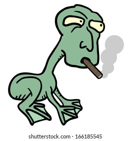 Smoking frog