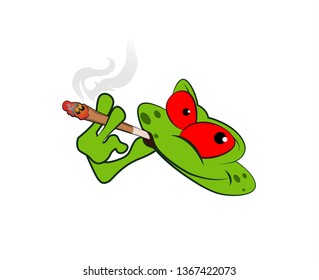 Smoking Frog Artwork