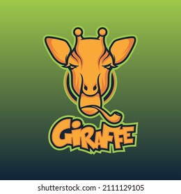 Smoking Giraffe Logo E-Sports Mascot