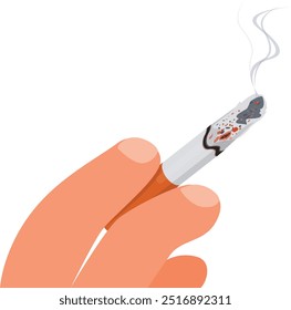 Smoking, hand with a cigarette, person holding cigarette in hand, Bad unhealthy habit