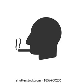 smoking head icon vector illustration
