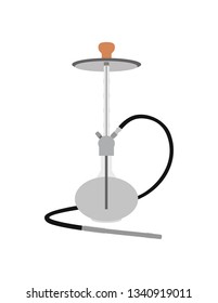 Smoking hookah on a white background
