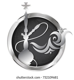 Smoking hookah symbol for vector