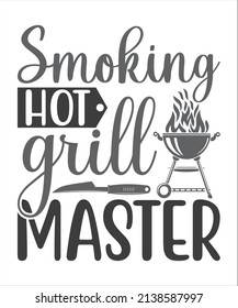 Smoking Hot Gill Master SVG T-Shirt Design.