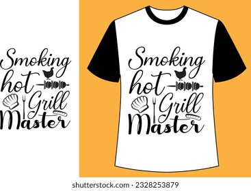  Smoking hot grill master t shirt design, barbecue t shirt designs.