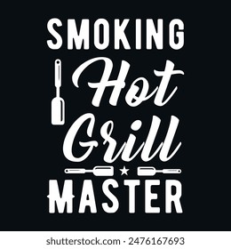 Smoking Hot Grill Master Tee: Vector Graphic BBQ Shirt Design