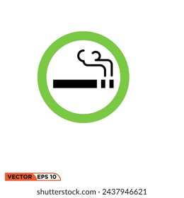 Smoking icon design vector graphic of template, sign and symbol