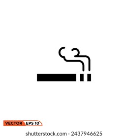 Raucher-Symbol-Design-Vektor-Grafik der Vorlage, des Zeichens und des Symbols