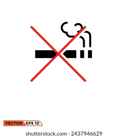 Diseño de icono de fumar vector gráfico de plantilla, signo y símbolo