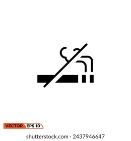 Smoking icon design vector graphic of template, sign and symbol