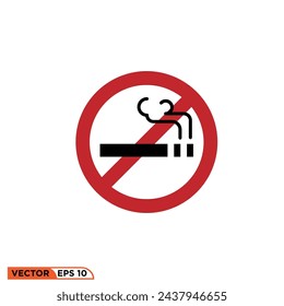 Diseño de icono de fumar vector gráfico de plantilla, signo y símbolo