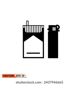 Smoking icon design vector graphic of template, sign and symbol