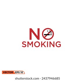 Smoking icon design vector graphic of template, sign and symbol