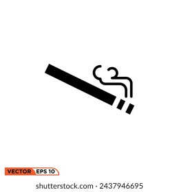 Smoking icon design vector graphic of template, sign and symbol