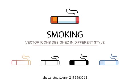 Smoking icon design with white background stock illustration