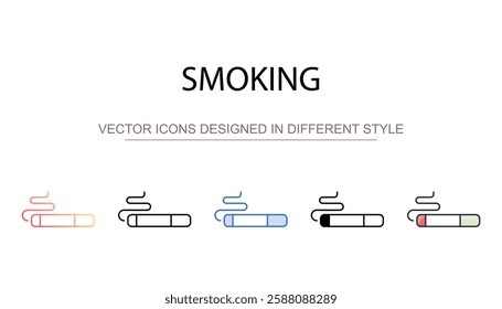 Smoking icon design with white background stock illustration