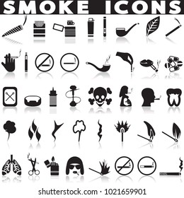 Smoking icon set.